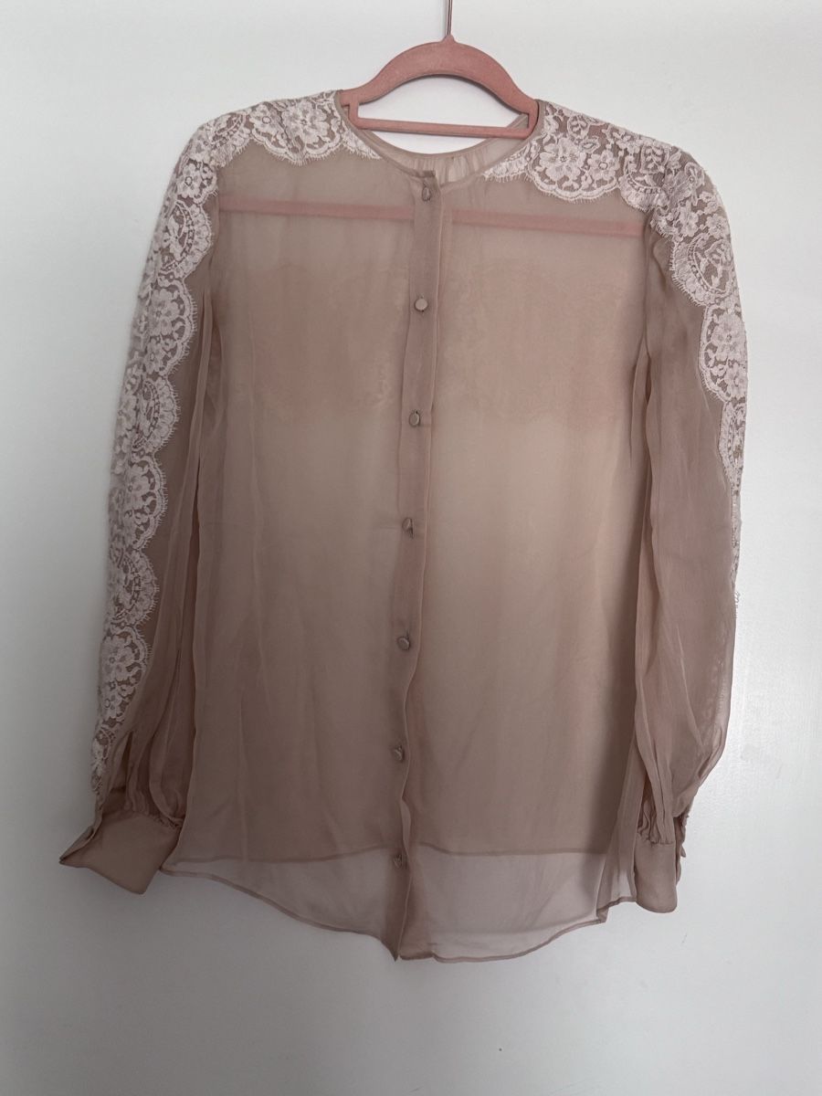 Valentino Chemisiers: Original Valentino Bluse Nude Rosa Spitze  – D'occasion à Steckborn par rab_y78k 4