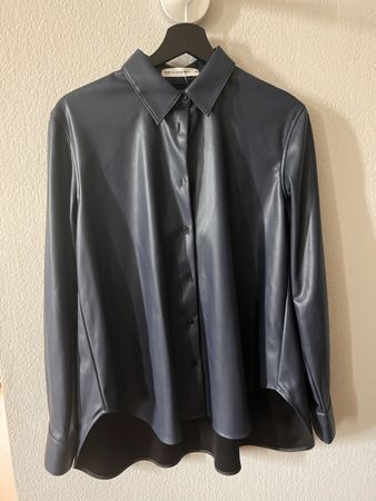 Lis Lareida Hemd Kunstleder dunkelblau Grösse 36 2606935370