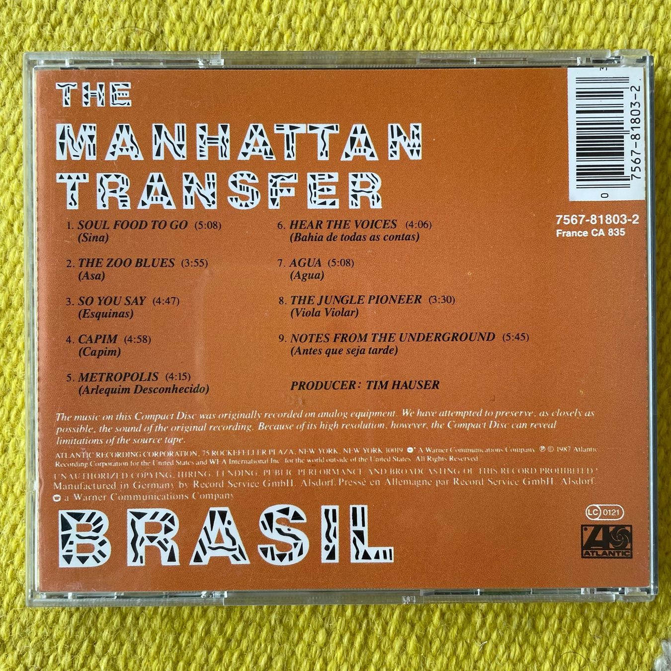 CD: MANHATTAN TRANSFER-BRASIL – Usato da Rorschacherberg venduto da CD-Roli 1