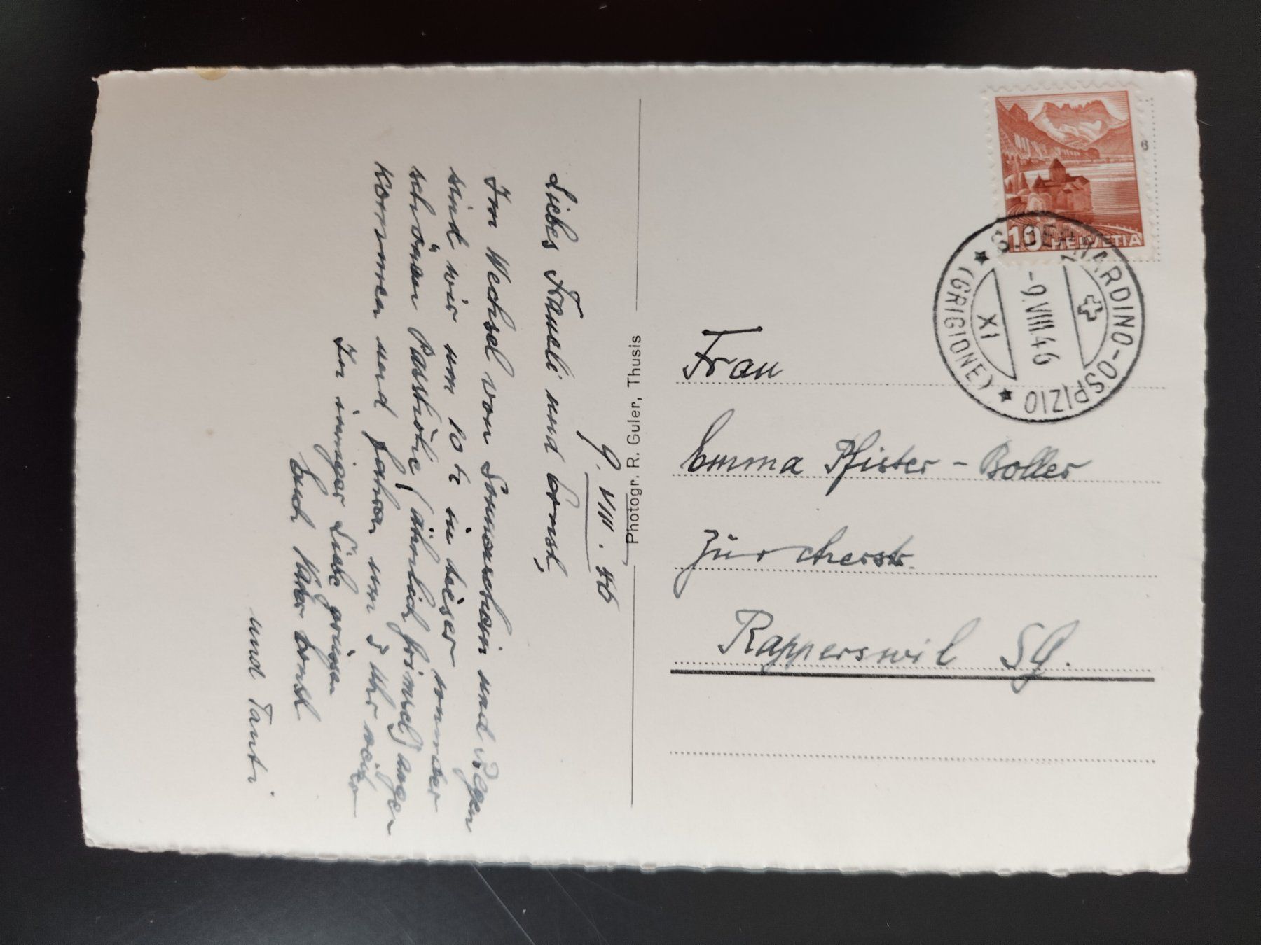 Ansichtskarten: St. Bernhardia-Pass mit Berghaus dat.Ospizio 1946 – Gebraucht aus Ohmstal von Lebensfreude05 1