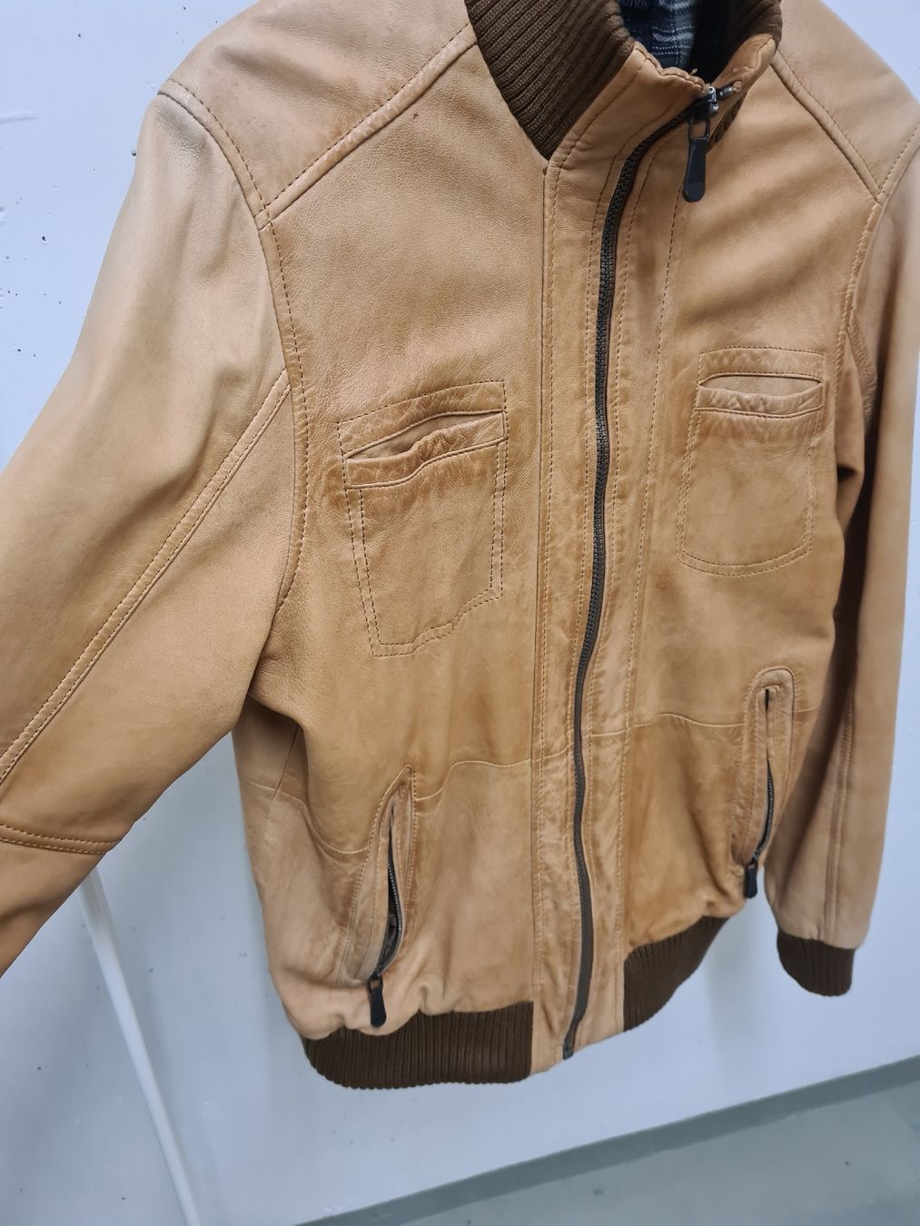 Esprit Giacche: Esprit, Lederjacke, Herren, gr. M, cognac – Usato da Steinhausen venduto da MilaB 1