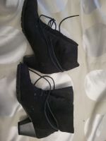 Damen Stiefeletten schwarz Schnürung Grösse 40 gebraucht