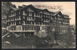 AK Mürren, Grand Hotel Kurhaus, 1908