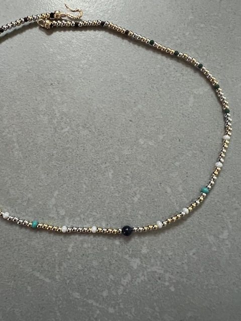 Catenine: Schöne Kette mit eine Lapislazuli und ein paar Türkis – Usato da Neerach venduto da romiping 3