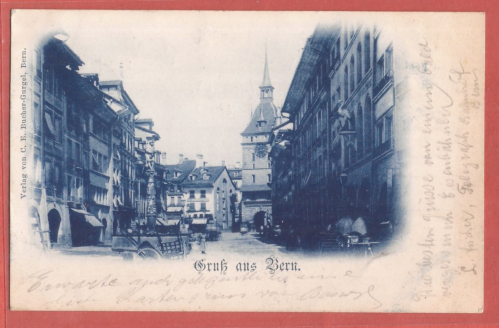 Cartoline postali: Gruss aus Bern - 1899 – Usato da Fislisbach venduto da Porano