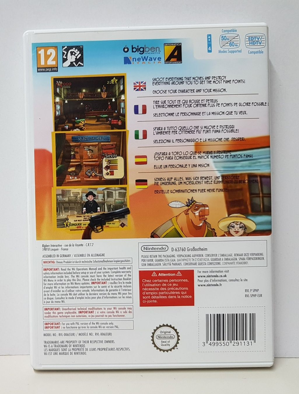 Nintendo Giochi: 😎Spaghetti Western Shooter  Wii – Usato da Schüpfheim venduto da Games_Spielkonsolen 2