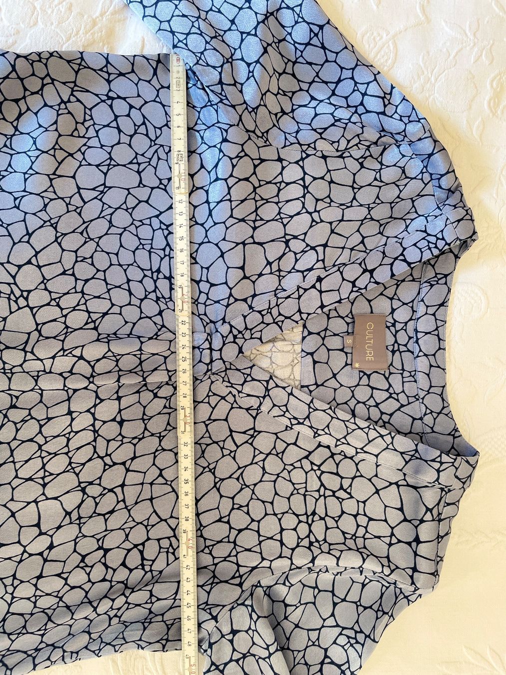 Blusen: Bluse von CULTURE Gr. S blau gemustert – Neu (gemäss Beschreibung) aus Birsfelden von Nic21 8
