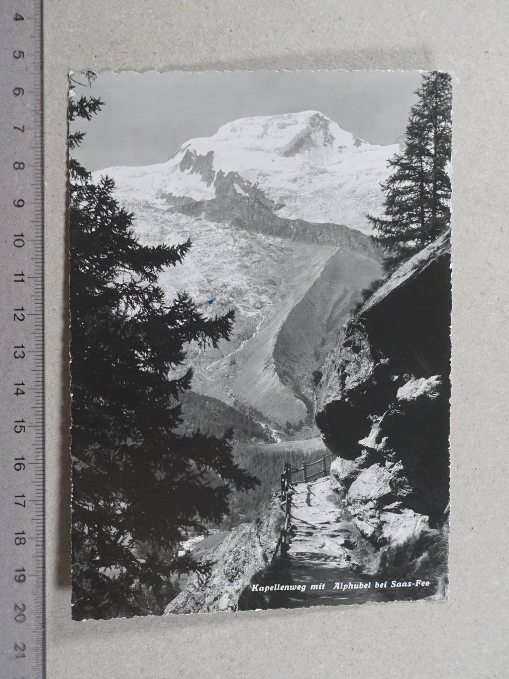 Cartoline postali: Kapellenweg, Saas-Fee, 1944 – Usato da Lenzburg venduto da fh1