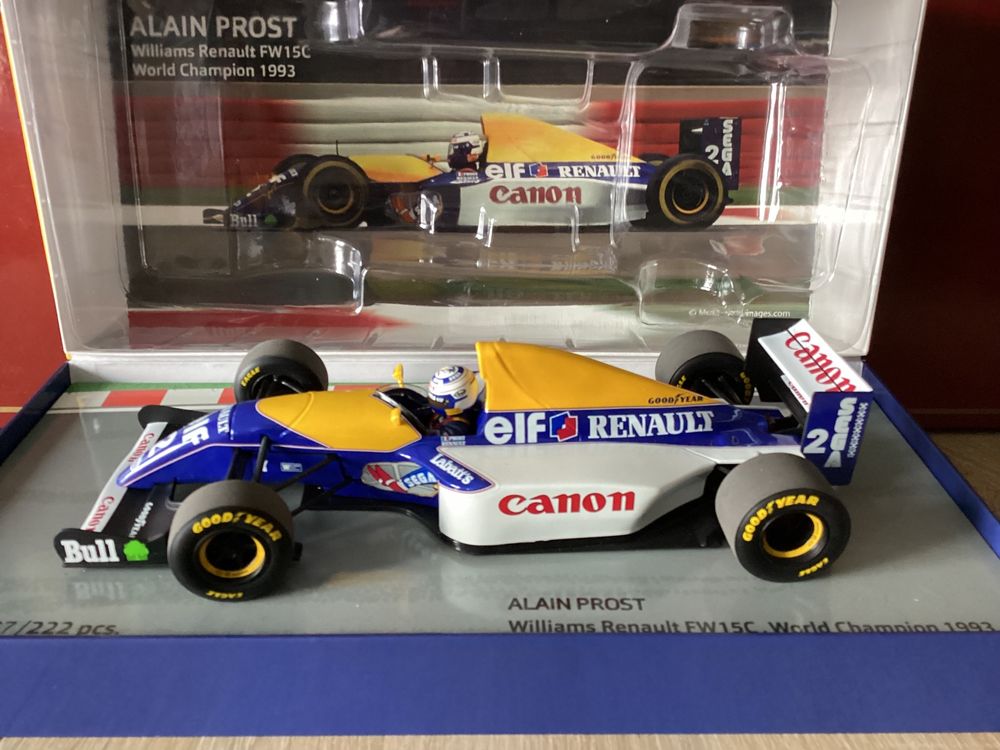 Modèle Réduit Williams Renault FW15C – Échelle 1:43 – Pilote Alain Prost – Marque Onyx – Occasion