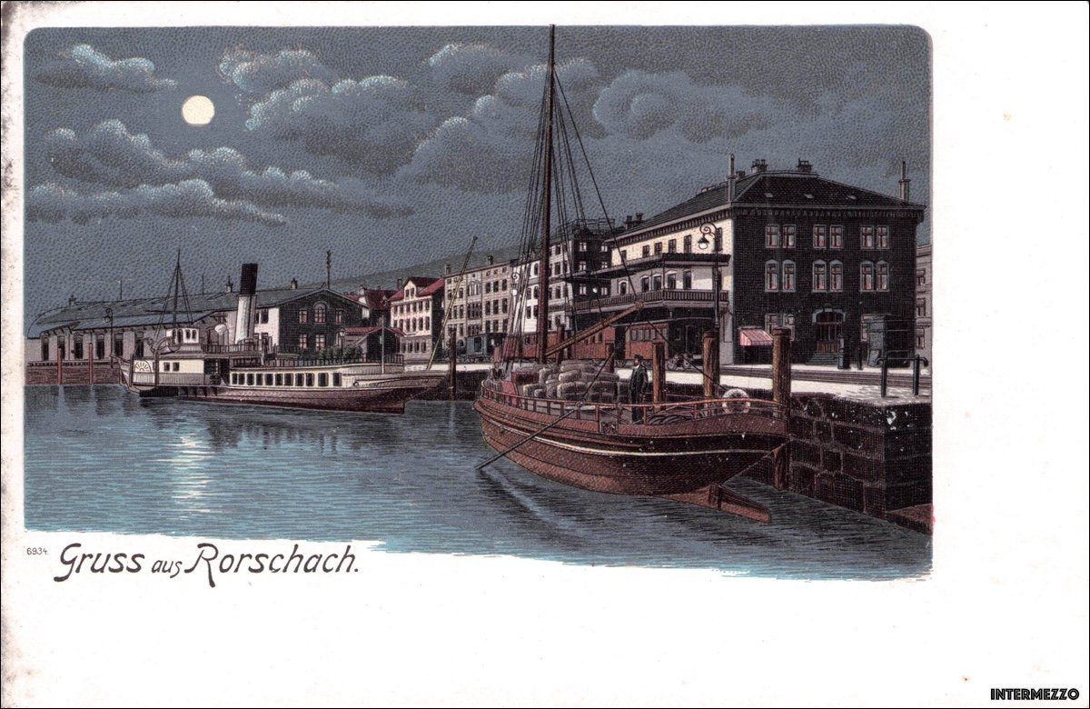 Ansichtskarten: Rorschach SG // ca. 1910 Litho Gruss Boote Schiffe – Gebraucht aus Basel von intermezzo12