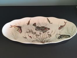 Magnifique plat à poisson + 8 assiettes