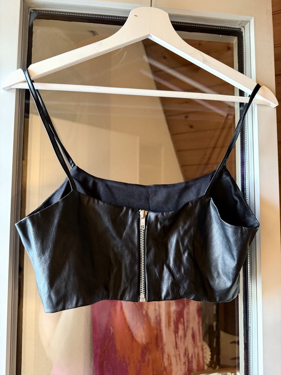Top: Crop Top bustier black Faux Leather – Nuovo (secondo la descrizione) da Zürich venduto da BettinaMarie2308 3