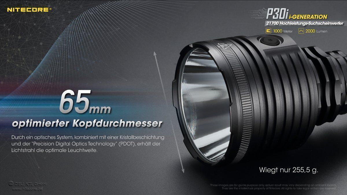 Lampen: NiteCore Hochleistungsleuchte P30i – Neu und originalverpackt aus Grüningen von Prolumin 7