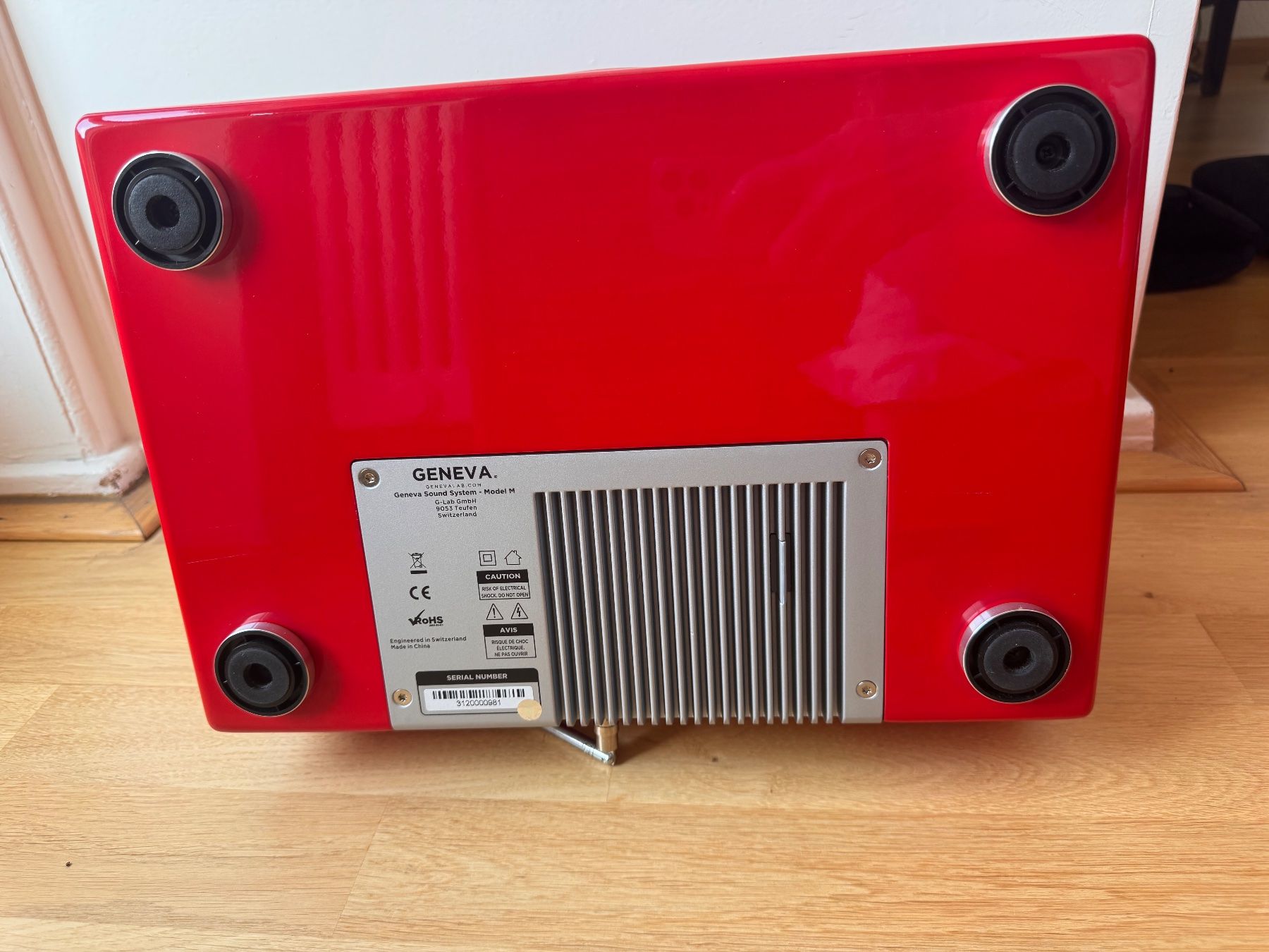 Geneva Casse acustiche: Geneva Sound System Model M – Red – Usato da Zürich venduto da claralund 2