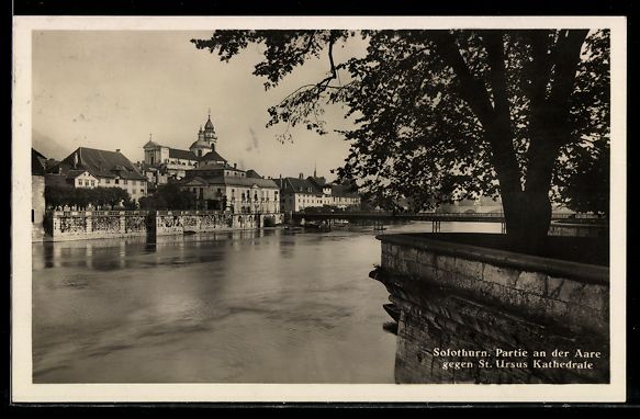 Cartoline postali: Solothurn, Partie an der Aare gegen St.  – Usato da Berlin venduto da bartko-reher