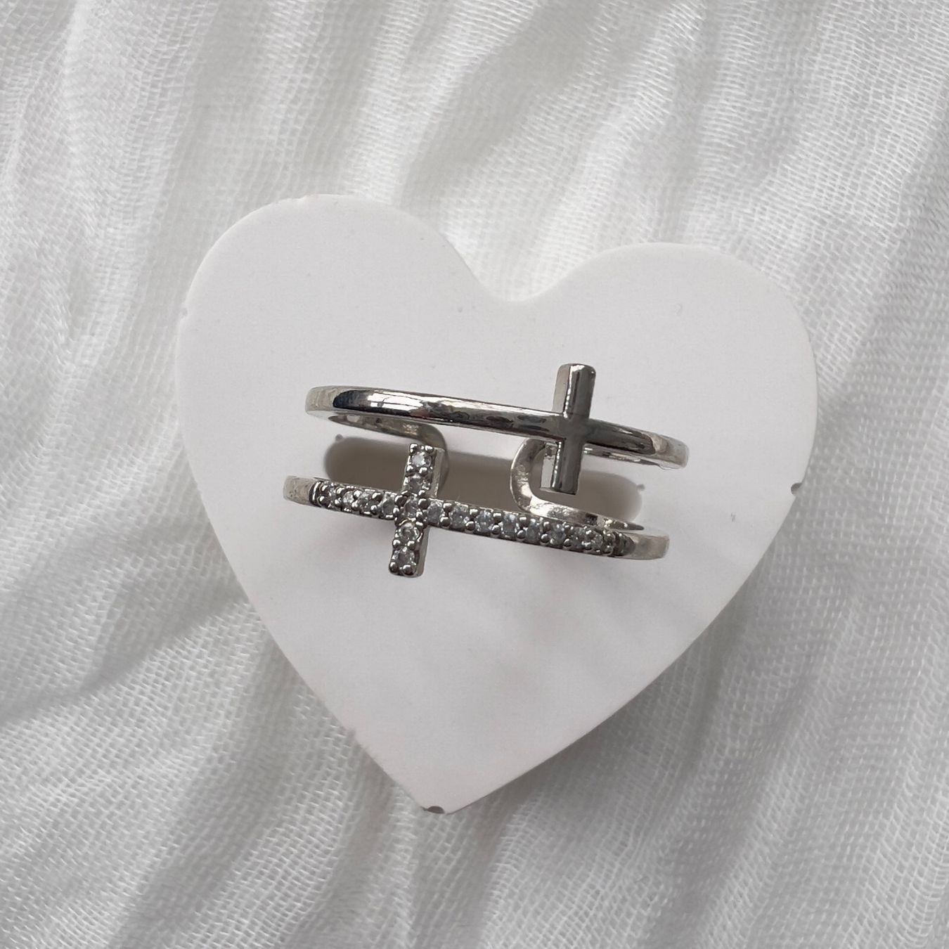 Ringe: Bague double croix – Neu (gemäss Beschreibung) aus Pully von sunaddict 1