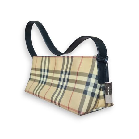 Sac baguette Burberry vintage – Cuir & toile