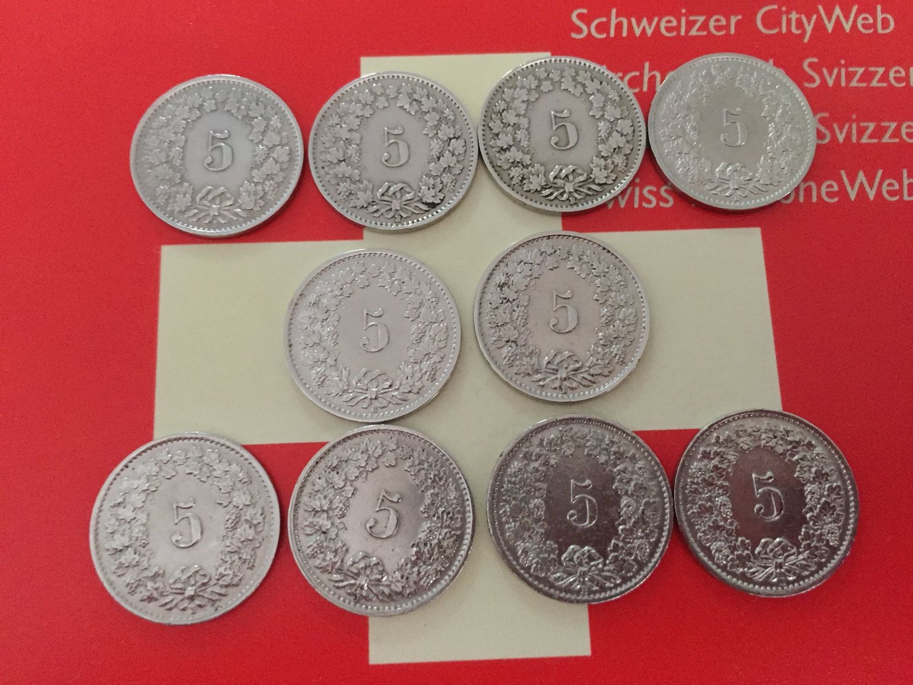 Tutti le monete: 5 Rappen - LOT 1931-1939 – Usato da Elsau venduto da herbybay 6