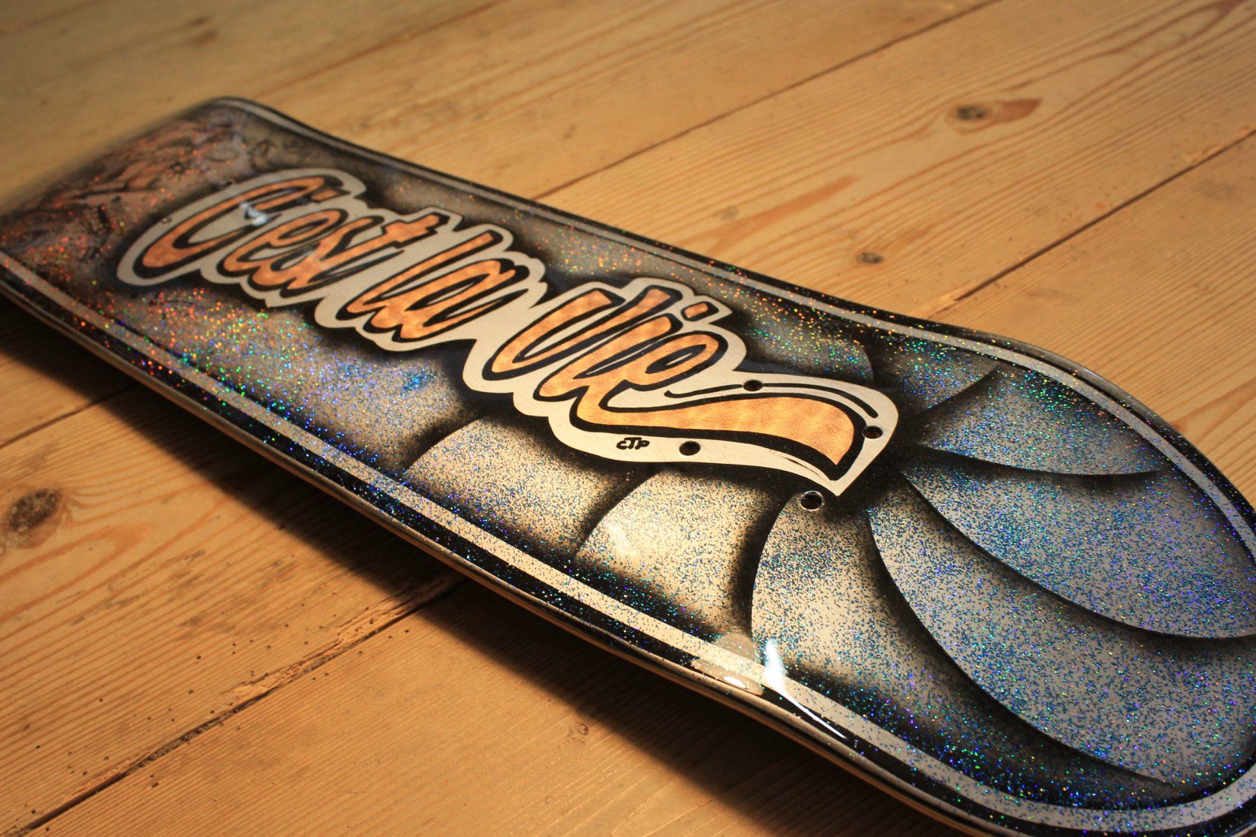 Skateboards: " Cèst la Vie " Skateboard  Deck ENUFF, Unikat, Handmade CH – Usato da Willisau venduto da Pzm81 5