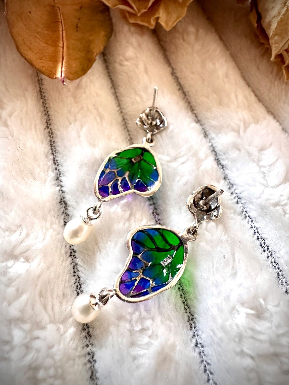 Orecchini pendenti & Orecchini a lobo: Ohrringe Tiffany Technik mit Perlen  Silver925 – Nuovo (secondo la descrizione) da Zürich venduto da LIBELLA13 3