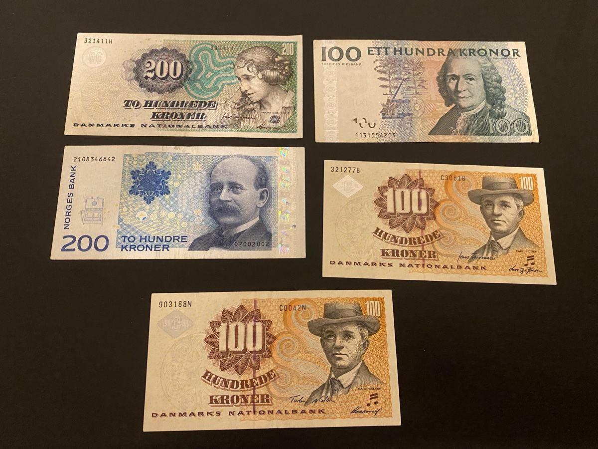 Banknoten: 5 Banknoten dinmarks – Gebraucht aus Dällikon von Woldbanknoten 1