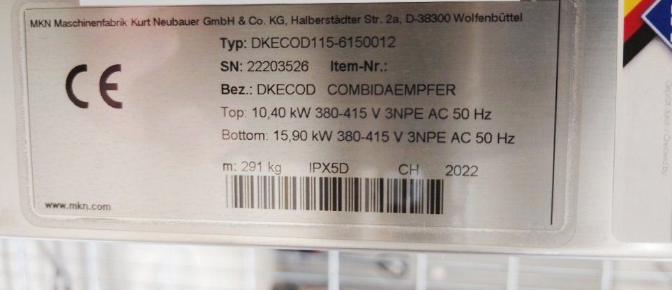 Elettrodomestici da cucina: Kombi Dämpfer MKN Flexi Combi Team – Usato da Schlatt TG venduto da saturn06 1