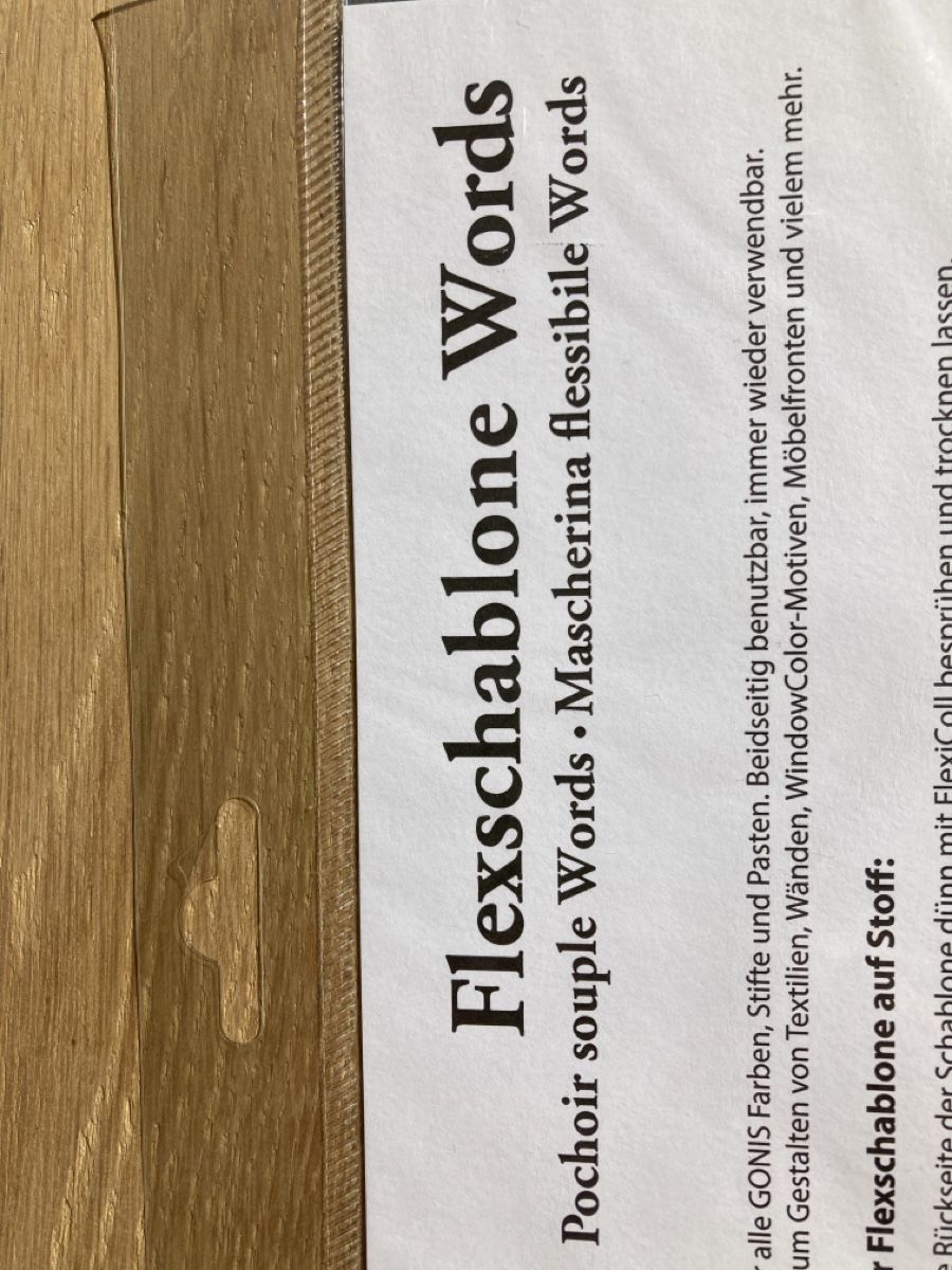 Schablonen: Flexschablone Motiv Schriftzüge – Neu und originalverpackt aus Frenkendorf von silasho 1