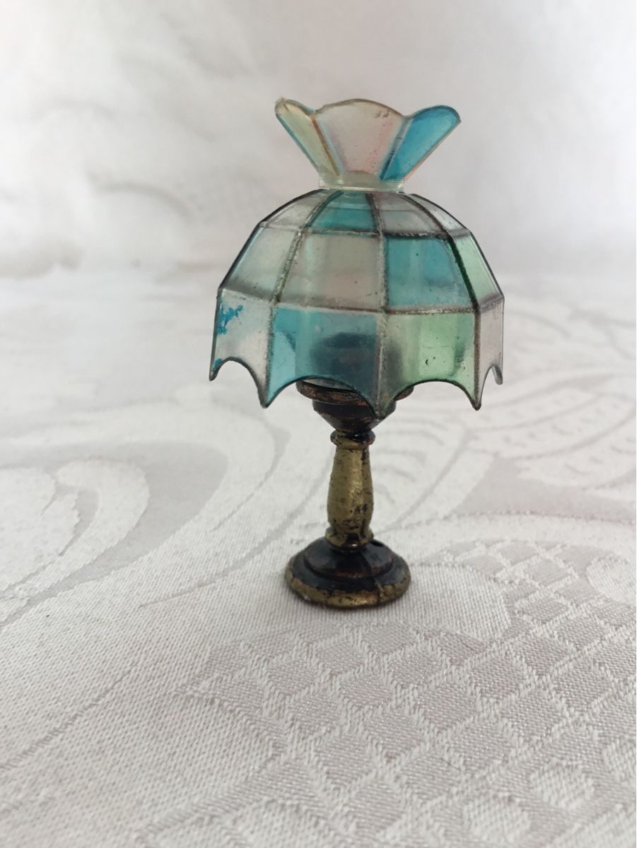 Case e mobili per bambole: Puppenstuben Lampe im Tiffany Stil – Usato da St. Gallen venduto da chamilla 1