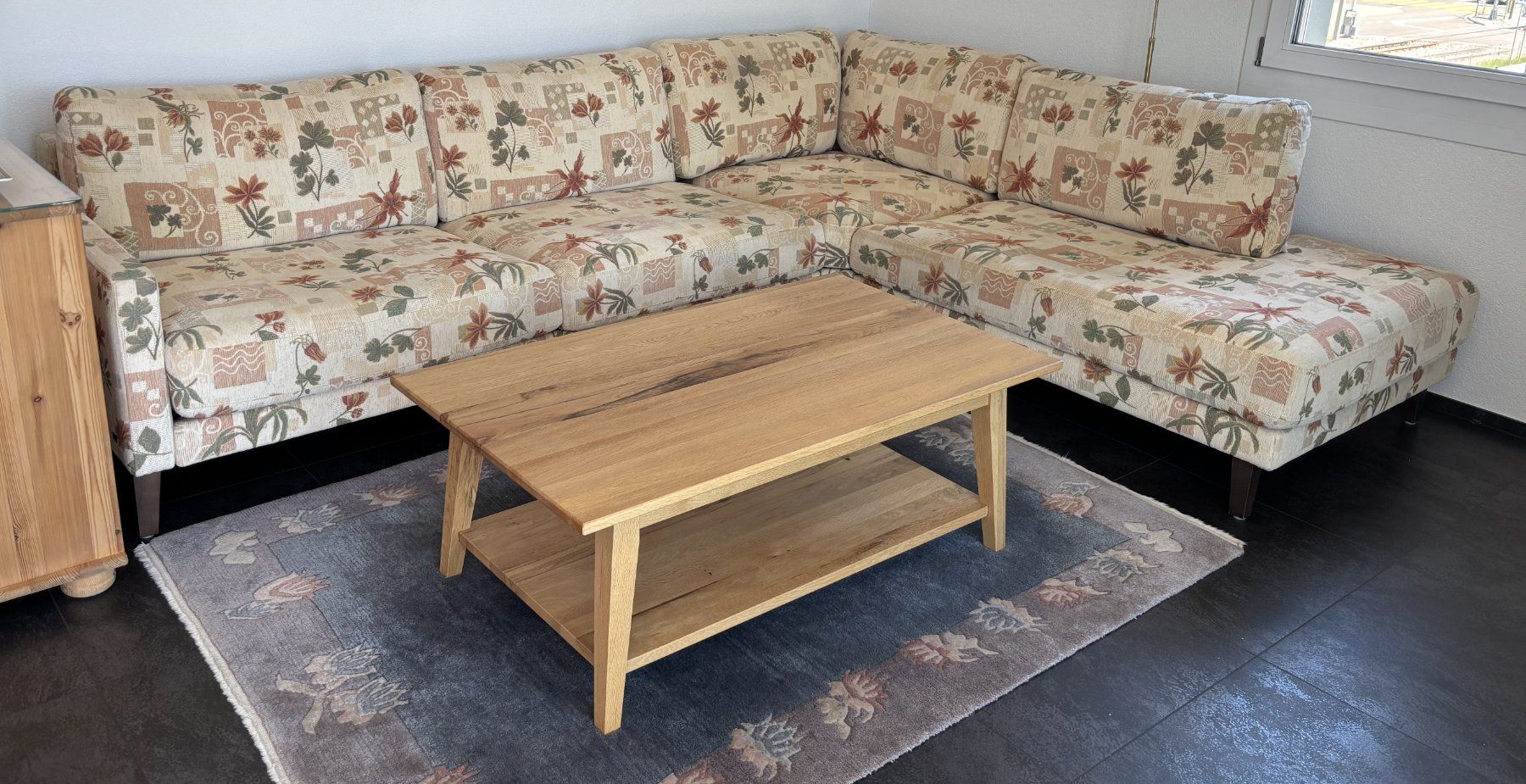 Rolf Benz Divani: gemütliches + grosses Sofa, beige, Design-Blumenmuster – Usato da Therwil venduto da mb_bl68