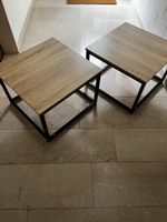 Beistelltisch Set Holzoptik Metallrahmen 3 Stück