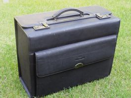 TRAVELLER Akten Leder Koffer Tasche mit Trolley, NP CHF 700
