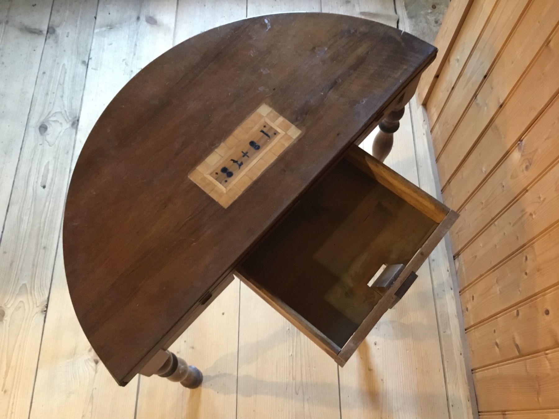 Tables: Table / console demi-lune ancienne du XIXe siècle – D'occasion à Le Sépey par xdu_67z8 3