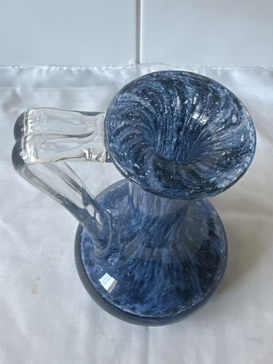 Vasi & Recipienti: Blaue Glasvase mit Henkel, Unikat – Usato da Zürich venduto da Chaeffeler 2