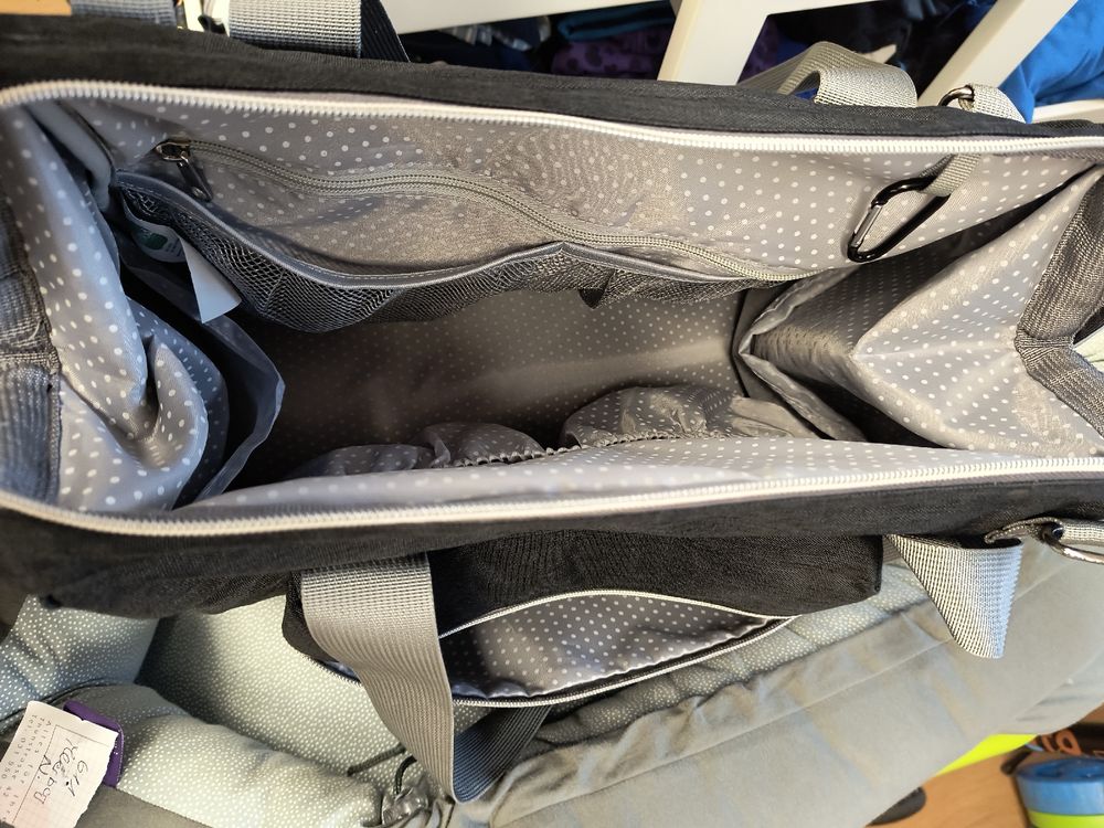Fillikid Borse & Zaini: Geräumige Wickeltasche viele Fächer schwarz grau / fillikid – Usato da Schöfflisdorf venduto da kin_2dp9 4