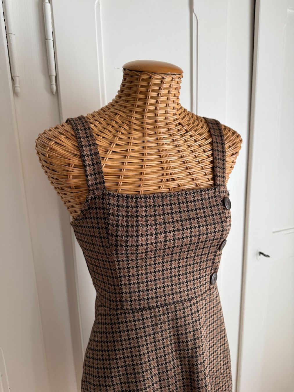 Pull&Bear Kleider: PULL&BEAR - Trägerkleid braun m. Hahnentritt S – Gebraucht aus Zürich von Diazaio 1