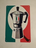 Blechschild von Italienische Kaffee, Vintage Stil. (nov401)
