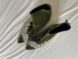 Bottines en velours Zara 38