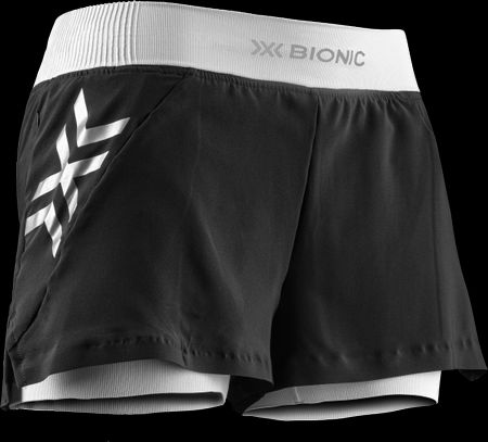 X-BIONIC Women Twyce Race 2in1 Shorts - arctic white/pear...