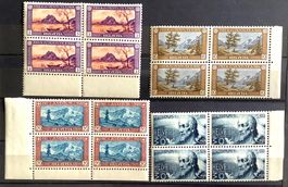 1929 - Pro Juventute  Viererblock Serie Postfrich **
