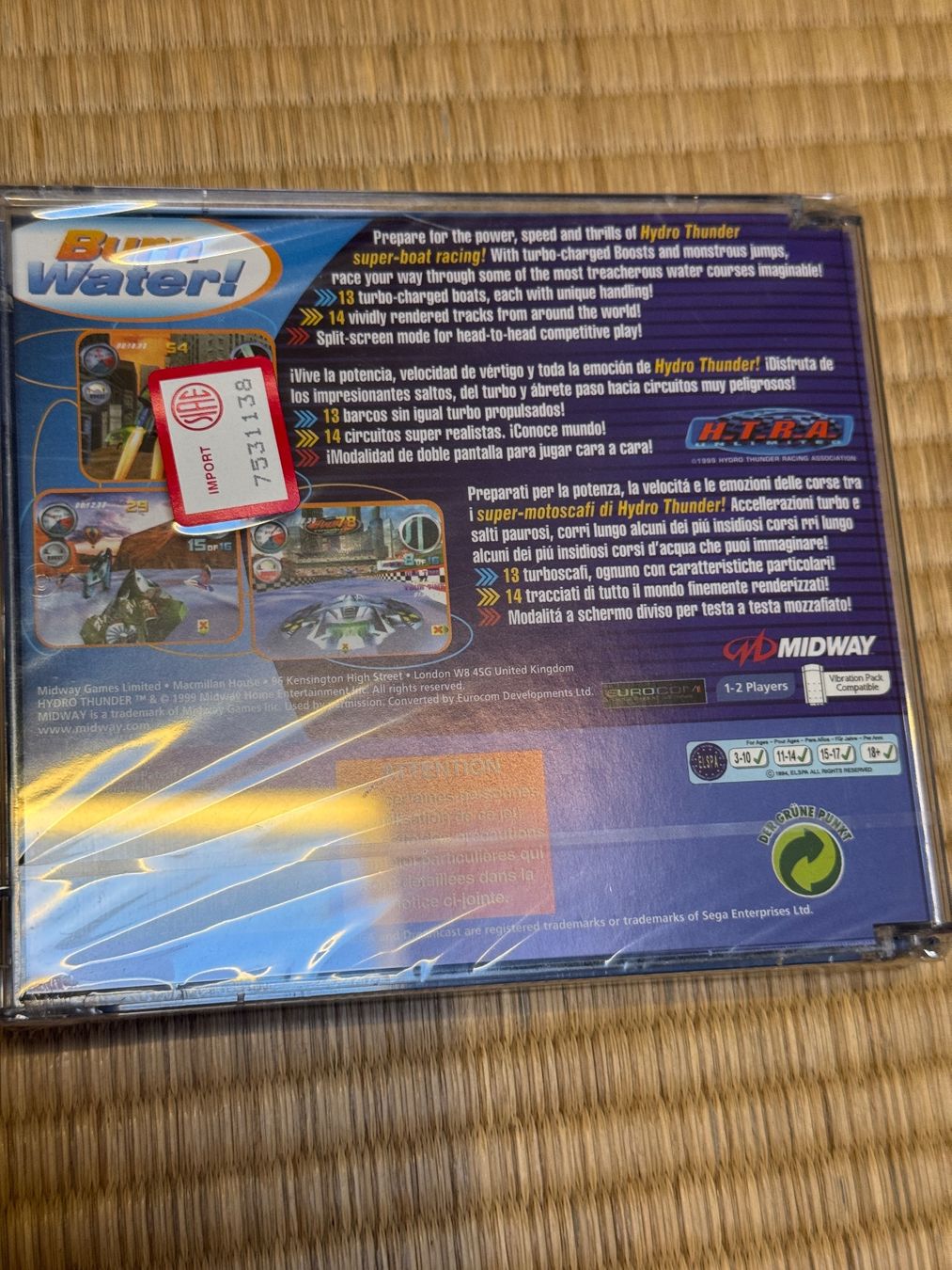 Sega Giochi: Hydro Thunder Dreamcast Spiel NEU PAL – Nuovo e nell'imballaggio originale da Zürich venduto da Titanicnormal 1