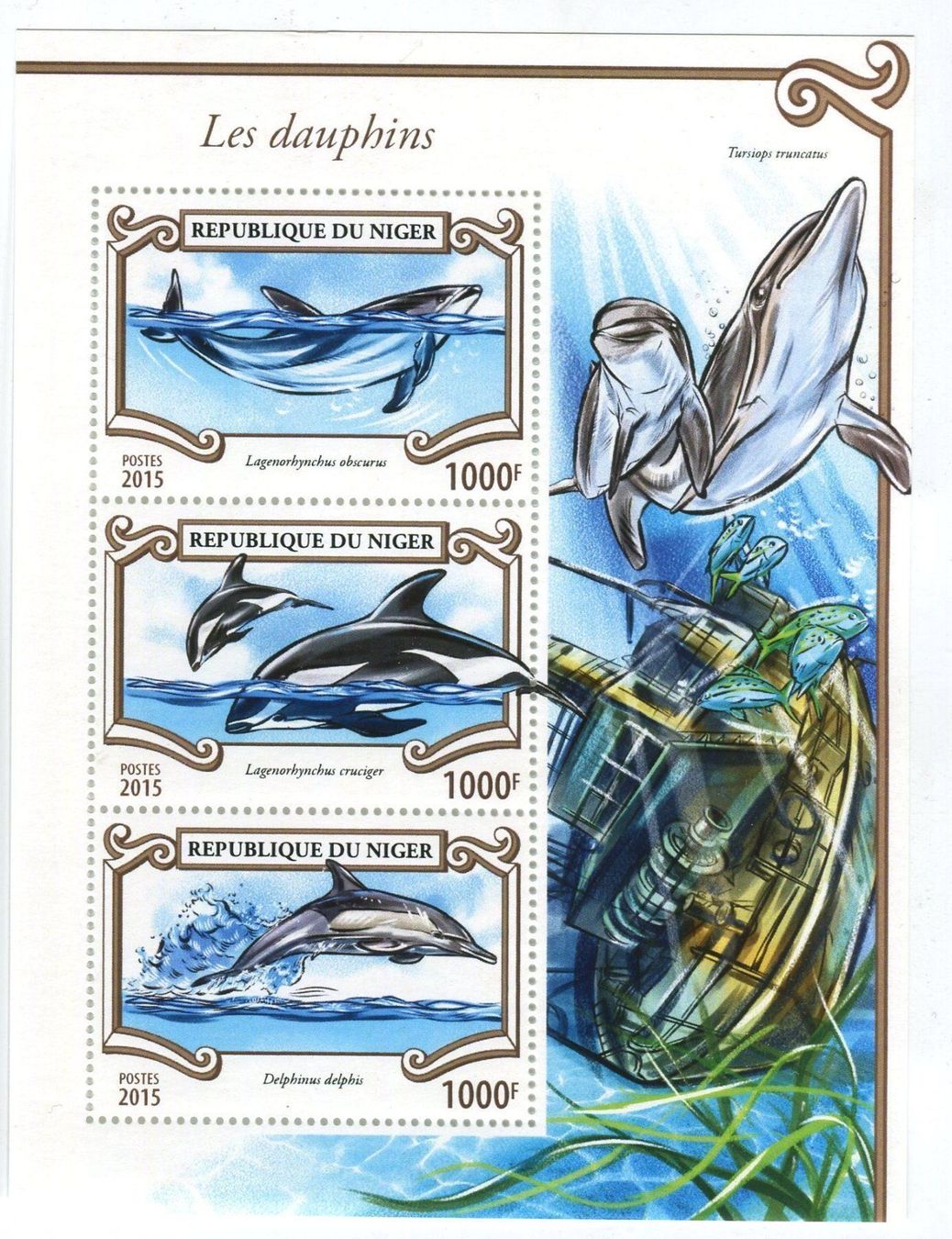 Alle Briefmarken: Block "Delfine". Niger. – Neu und originalverpackt aus Basel von Butsch5