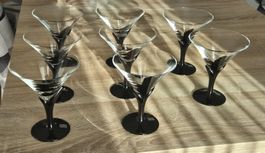8 Orig. CHRISTINENHÜTTE Cocktail-/Dessertgläser/Kristallglas
