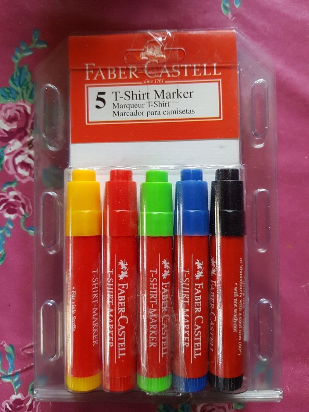 Faber-Castell Penna & Evidenziatori: Faber Castell T-shirt Marker – Nuovo e nell'imballaggio originale da Schwarzenburg venduto da Flamingo07