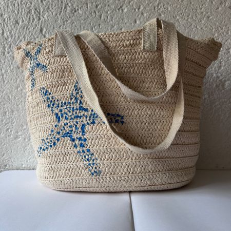 Bast-Strandtasche mit Henkel (ca. 2018)
