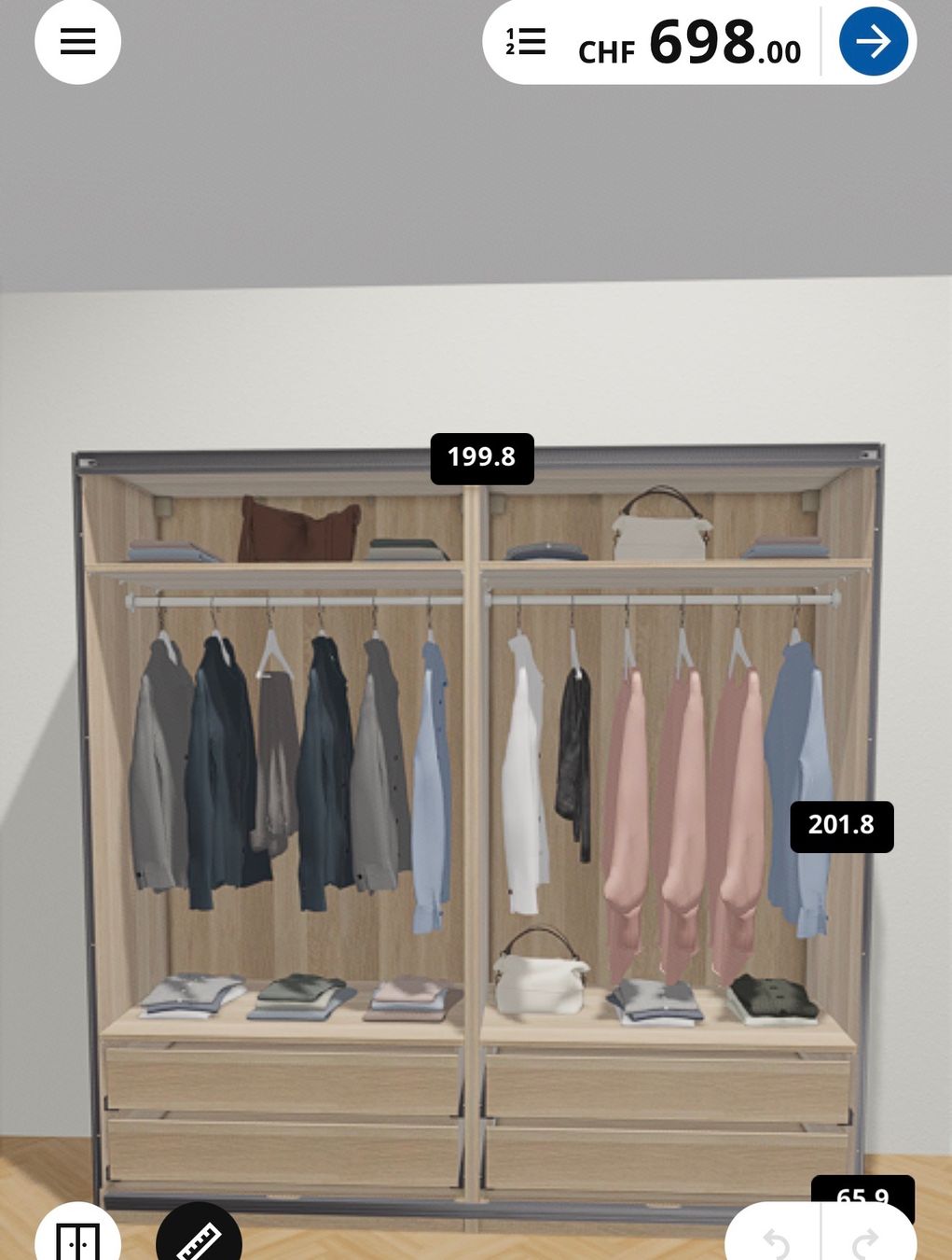 Ikea Armadi: Ikea Pax Kleiderschrank 2m – Usato da Zürich venduto da RBol29 1