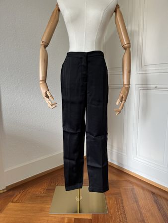 Uterqüe Black trousers, size 28, shiny