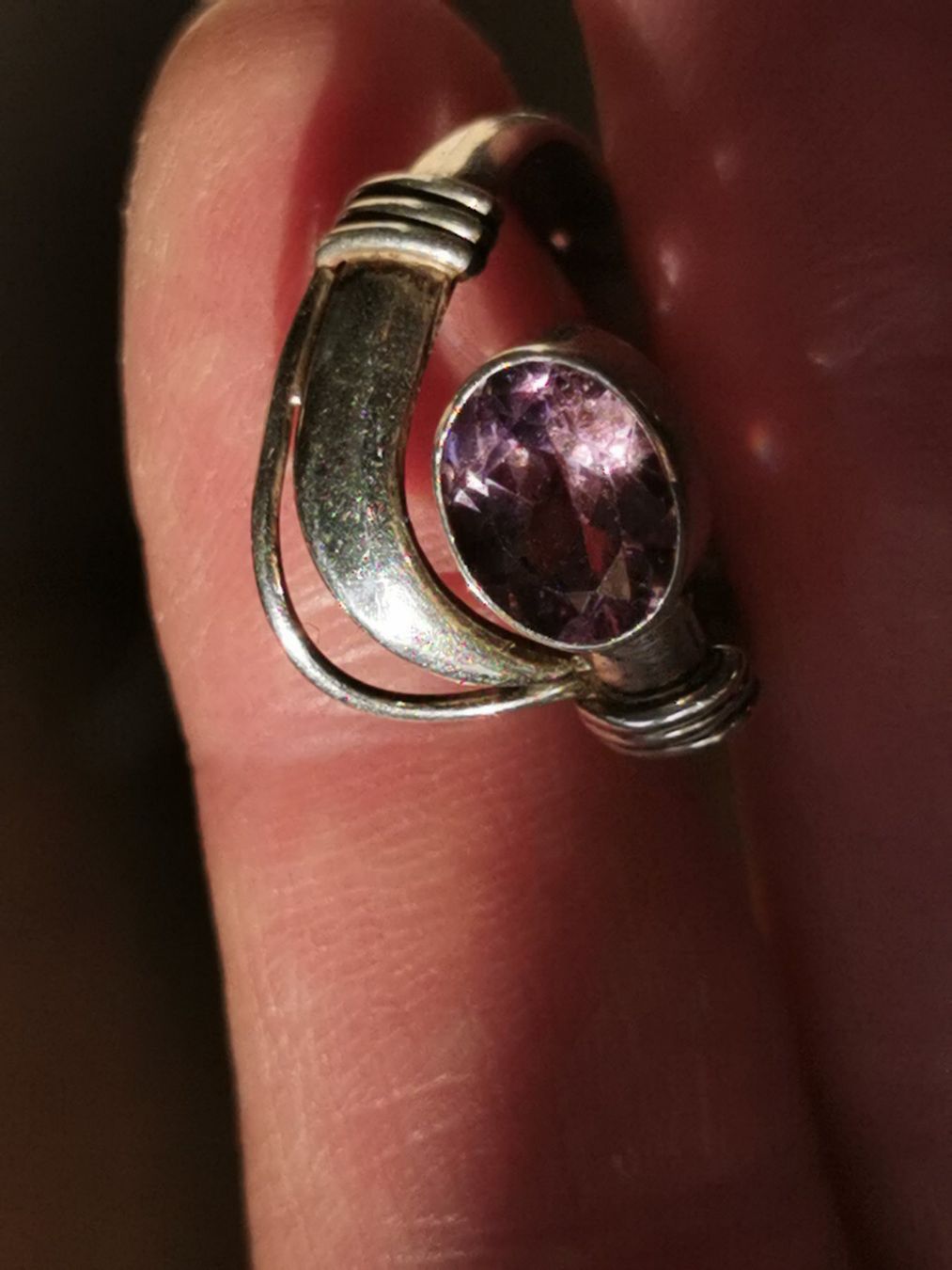 Anelli: Damen Silber Ring mit Amethyst – Usato da Schlieren venduto da vlalif 7
