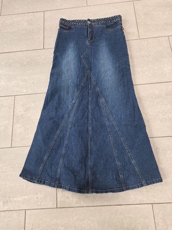 Langer Jeansrock