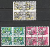1989 / 1990 Mensch und Beruf I  Viererblock Ersttagstempel