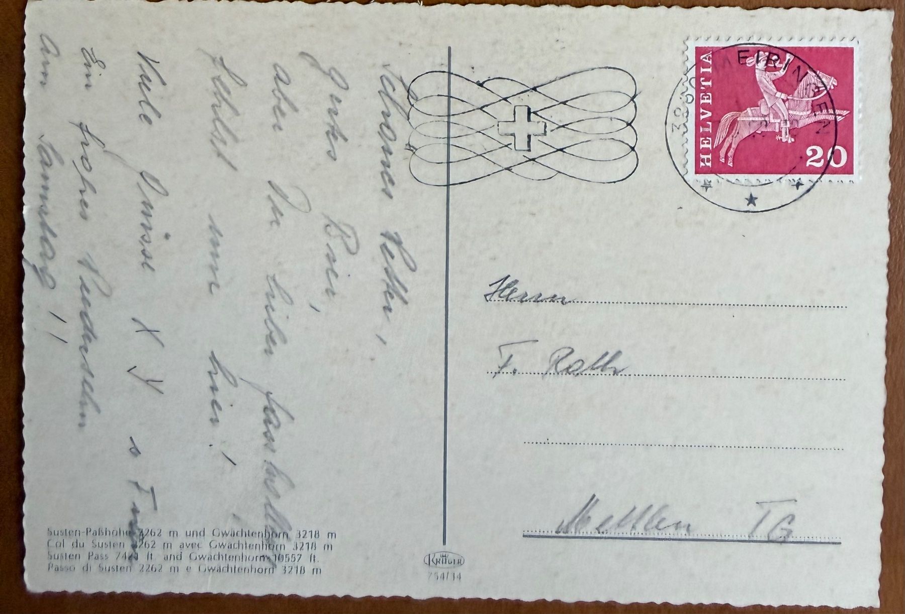 Cartoline postali: Sustenstrasse - Sustenpass - Parking auto - AK – Usato da Lutry venduto da Ediego 2